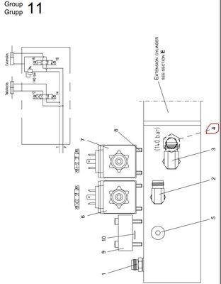 セリウム60120571の安全弁のSanyの範囲のスタッカーの部品